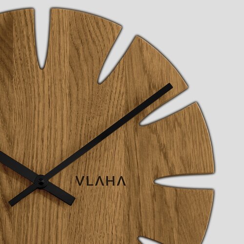 Vlaha VCT1015 Годинник із дуба, діам. 32,5 см, чорний