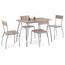 Set de masă HANS cu 4 scaune, 110 x 70 x 77 cm,stejar Sonoma