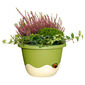 Plastia Samozavlažovací květináč Mareta zelená +  béžová, pr. 30 cm