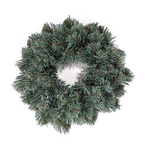 Künstlicher Dekorationskranz „Silberfichte“, 25 cm