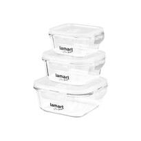 Lamart LT6012 sada sklenených dóz Air, 3 ks Lamart LT6012 sada sklenených dóz Air, 3 ks