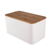 Altom Plechový chlebník 34 x 19 x 18 cm, biela