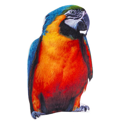 Papagáj formázott párna, 25 x 40 cm