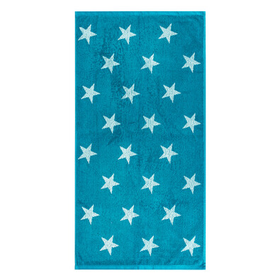 Stars törölköző, türkiz, 50 x 100 cm