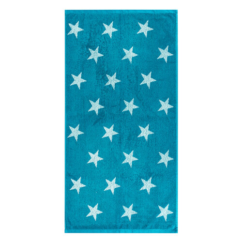 Ręcznik Stars turkusowy, 50 x 100 cm
