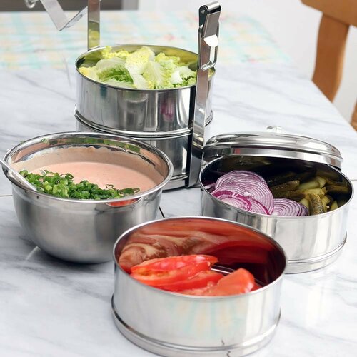 HOME ELEMENTS Plošča za hrano 14 cm, 4 deli