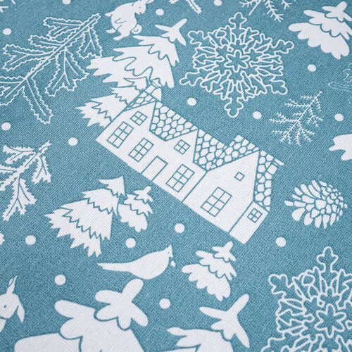 Suport farfurie Pădure de iarnă, verde, 33 x 45 cm