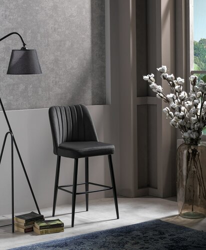 Barstuhl-Set Vento Anthracite, 4 Stück