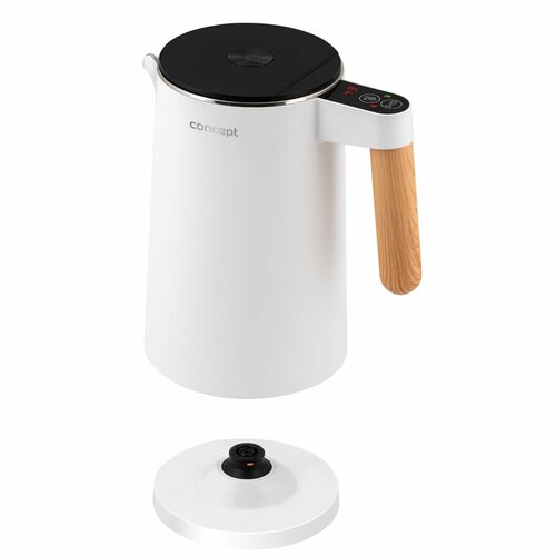 Concept RK3300 Czajnik elektryczny ze stali nierdzewnej Salt & Pepper 1,5 l, biały