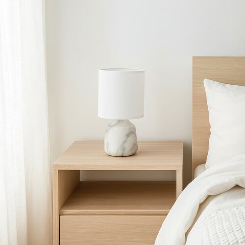 Rabalux 74067 stolní lampa Nalisa, válcovitá, bílá