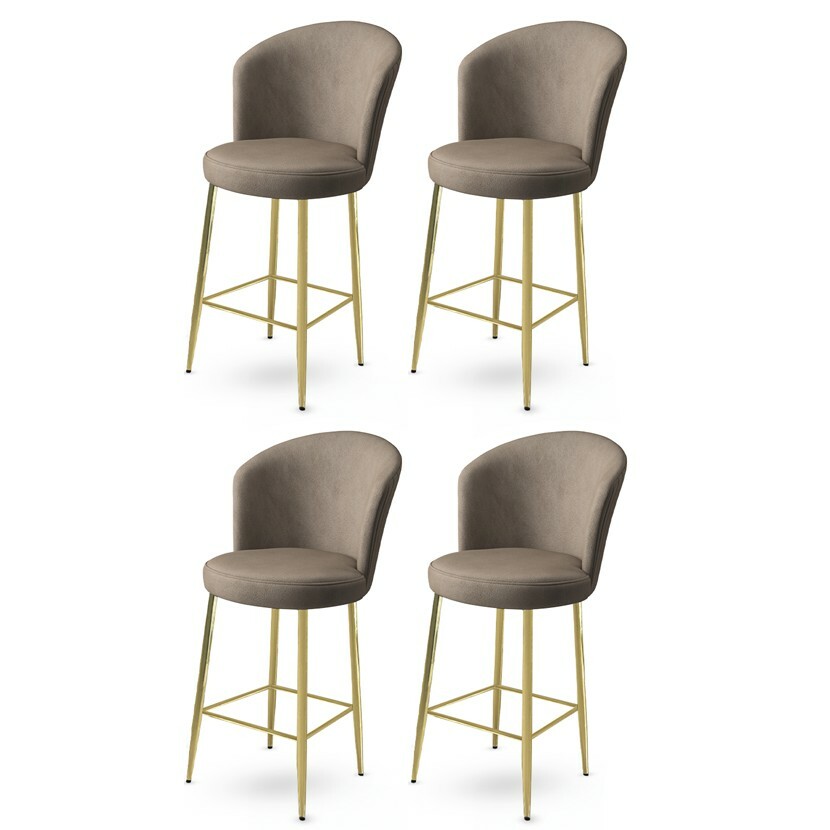 Set de scaune de bar Alte Cappuccino and Gold, 4buc., 4 buc