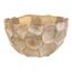 Beton-Übertopf Wabe – runde Schale, Größe M, beige-goldfarben