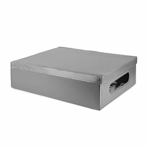 Fotografie Compactor Skládací úložná kartonová krabice s PVC 58 x 48 x 16 cm, šedá