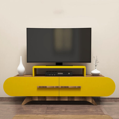 TV asztal Rose Walnut sárga