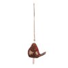 Clopoțel ceramic suspendat Ptáček, maro, 13 x 45 x