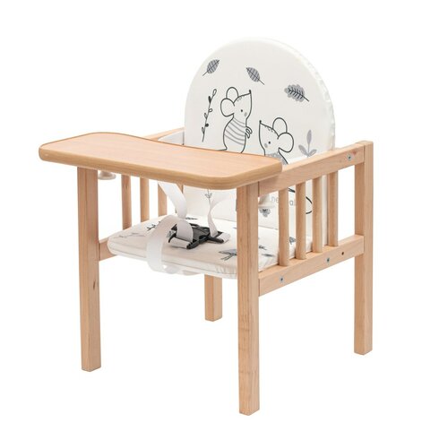 New Baby Drewniane krzesełko do karmienia dla dzieci Jerry
