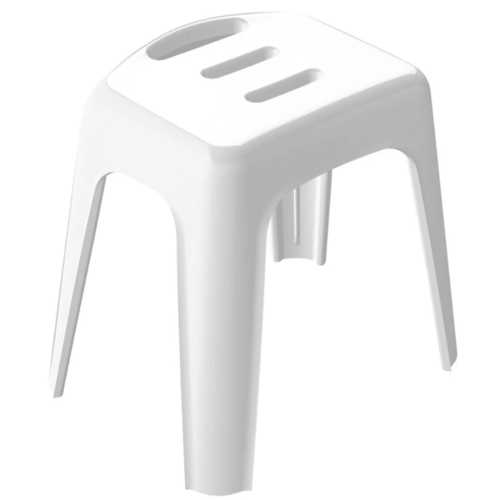 Spirella Sedátko do sprchy HOCKER, biela, 47 cm