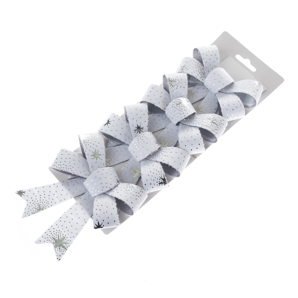 Ozdoba świąteczna Wstążki, gwiazdki, zestaw 4 szt., 10 x 16 cm