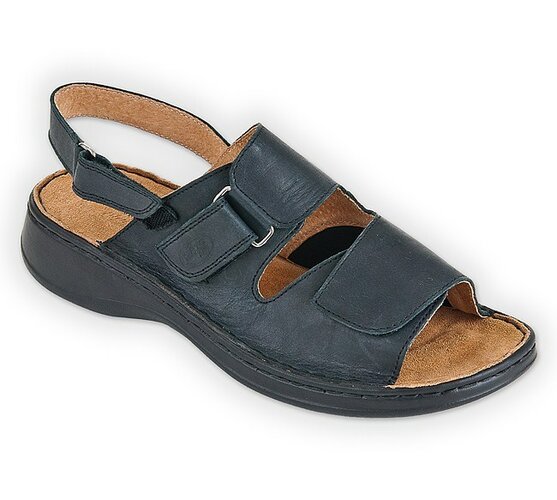 Orto Plus Dámske sandále so suchými zipsami veľ. 40 čierne