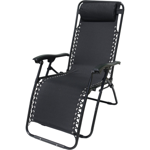 Vrtni plažni ležalnik Regina, črn