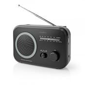 Nedis Prenosný rádioprijímač AM/FM 1,8 W, čierna