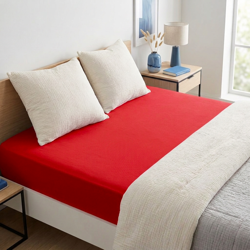 4Home Ideál jersey lepedő piros, 90 x 200 cm