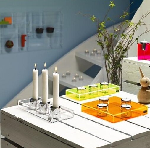 Świecznik Long Lighz, żółty