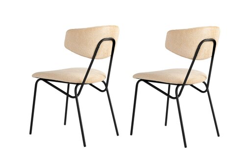 Súprava jedálenských stoličiek Nancy Beige and Black, 2 ks