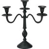 Sfeșnic metalic cu 3 brațe 29x10x30 cm, culoarenegru, decor 2