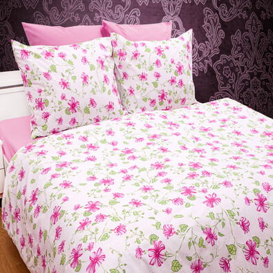 Bavlnené obliečky Nobles ružová, 220 x 200 cm, 2 ks 70 x 90 cm