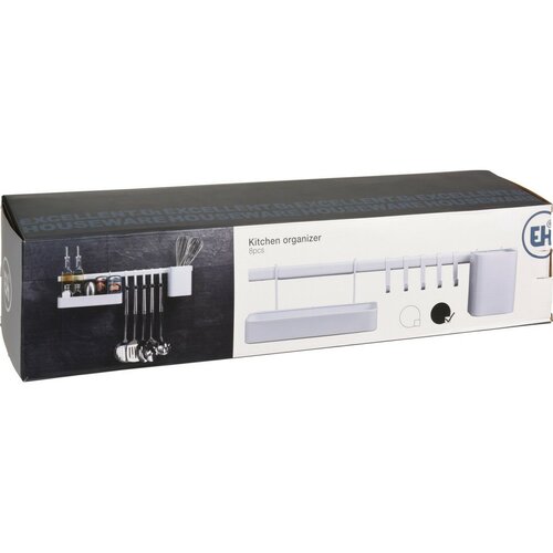 Suport de perete pentru ustensile de bucătărie EH, alb