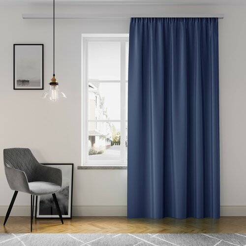 Restilo Záves Oxford Pleat navy, 140 x 250 cm