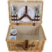 Picknickkorb Arôme für 4 Personen Natur, 40 x 28 x 20 cm