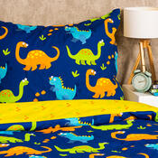 Lenjerie de pat copii, din bumbac, 4Home Dino, 140 x 200 cm, 70 x 90 cm
