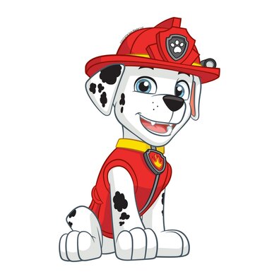 Autocolant 3D Paw Patrol Marshall, 14 x 20 cm