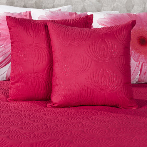 4Home Prehoz na posteľ Doubleface ružová/sivá, 220 x 240 cm, 2x 40 x 40 cm