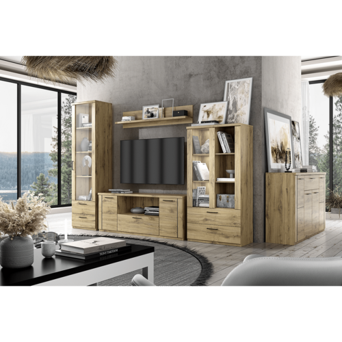 TV stolík DORSI 2D1S/180, dub Navarra