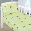 Bawełniana pościel dziecięca do łóżeczka Beata Miś jasnozielony, 100 x 135 cm, 45 x 60 cm