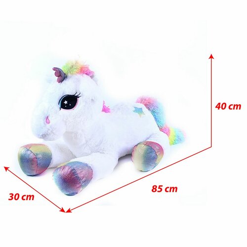 Rappa Plüsch Einhorn Funkie, 85 cmweiß  ,