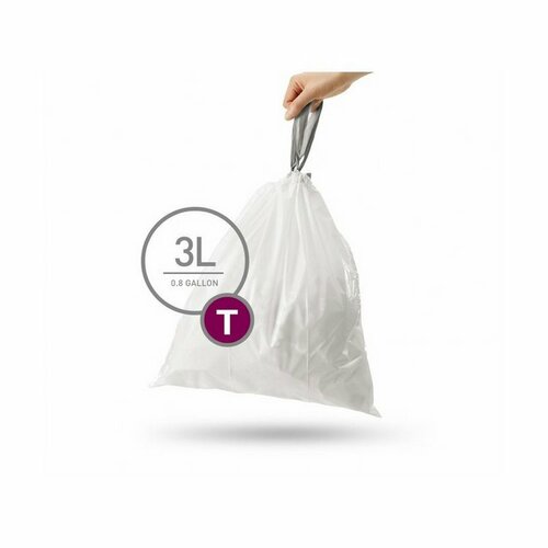 Пакети для сміття Simplehuman T 3 л, 40 шт