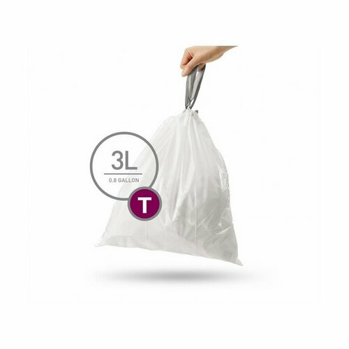 Simplehuman vrečke za smeti T 3 l, 40 kosov
