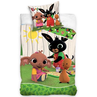 Otroška posteljnina Zajček Bing Vrtna zabava, 140x 200 cm, 70 x 90 cm