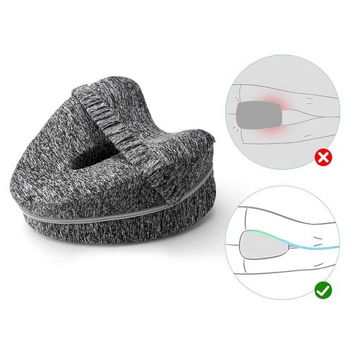 Perna între genunchi cu elastic
