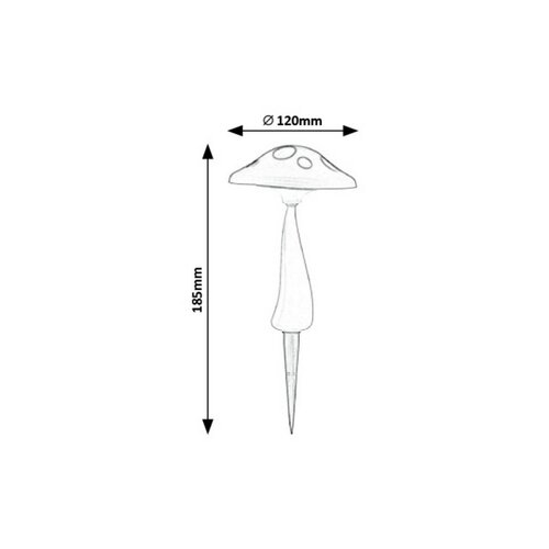 Lampa słoneczna LED na zewnątrz Rabalux 7877„Funghetto”, czerwony