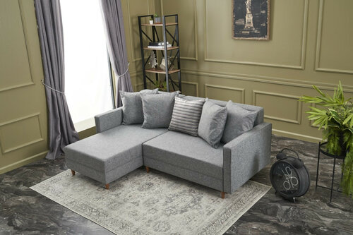 Narożna sofa rozkładana Aydam Left Grey