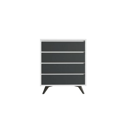 Komoda Suvera White and Anthracite