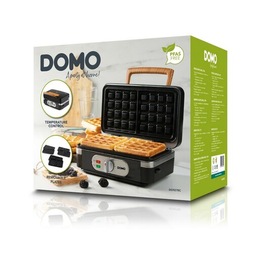 DOMO DO9278C sendvičovač 3v1, matná černá