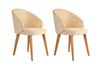 Esszimmerstuhl-Set Bentley Beige and Dark Oak,