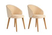 Set de scaune de sufragerie Bentley Beige and Dark Oak, 2 buc.