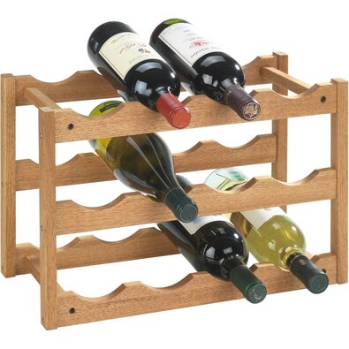 Raf pentru 12 sticle de vin Wenko , lemn masiv nuc
